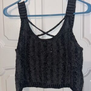 Hollister Cropped Sweater Tank Top